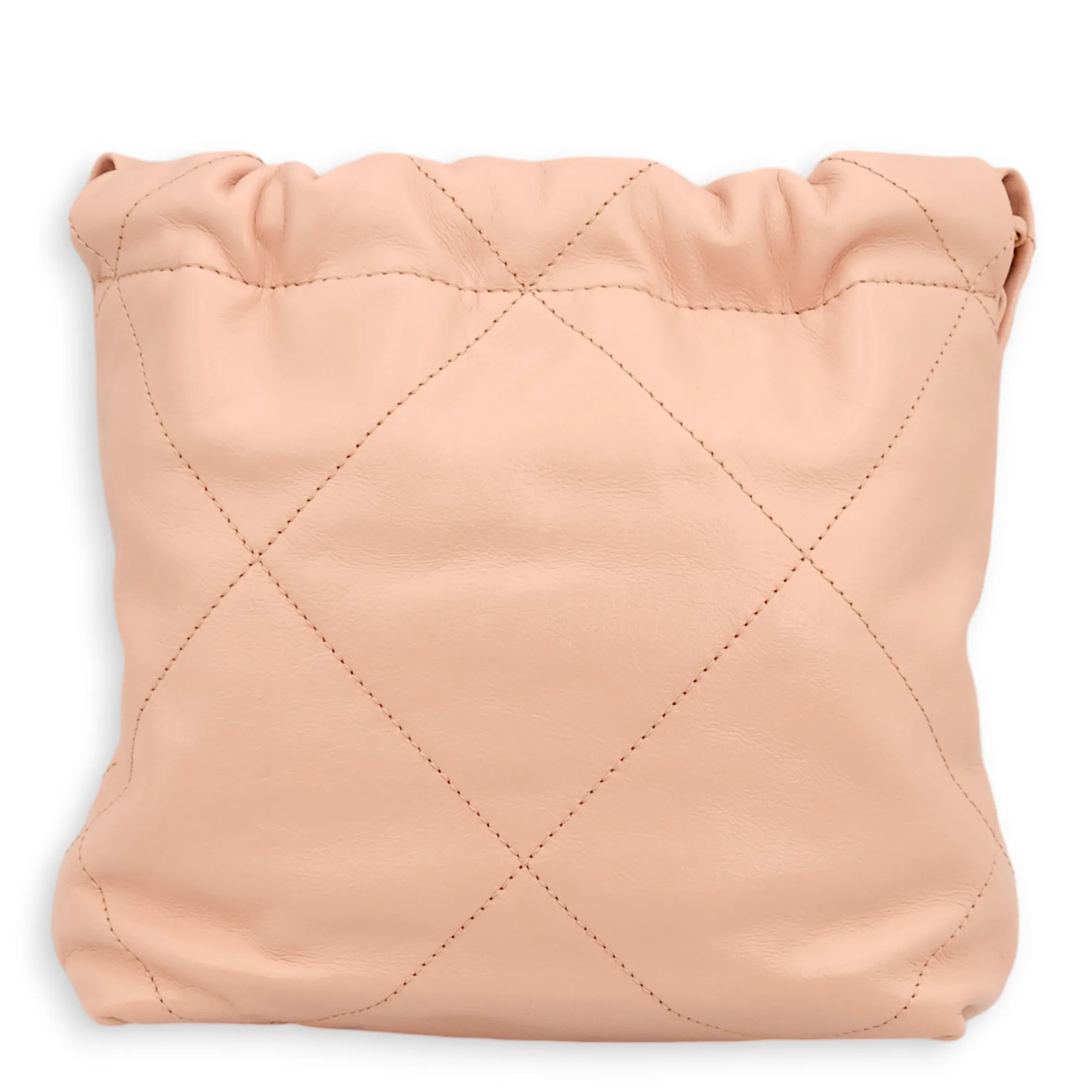 22 Mini Light Pink Tote Bag in Calfskin, Gold hardware