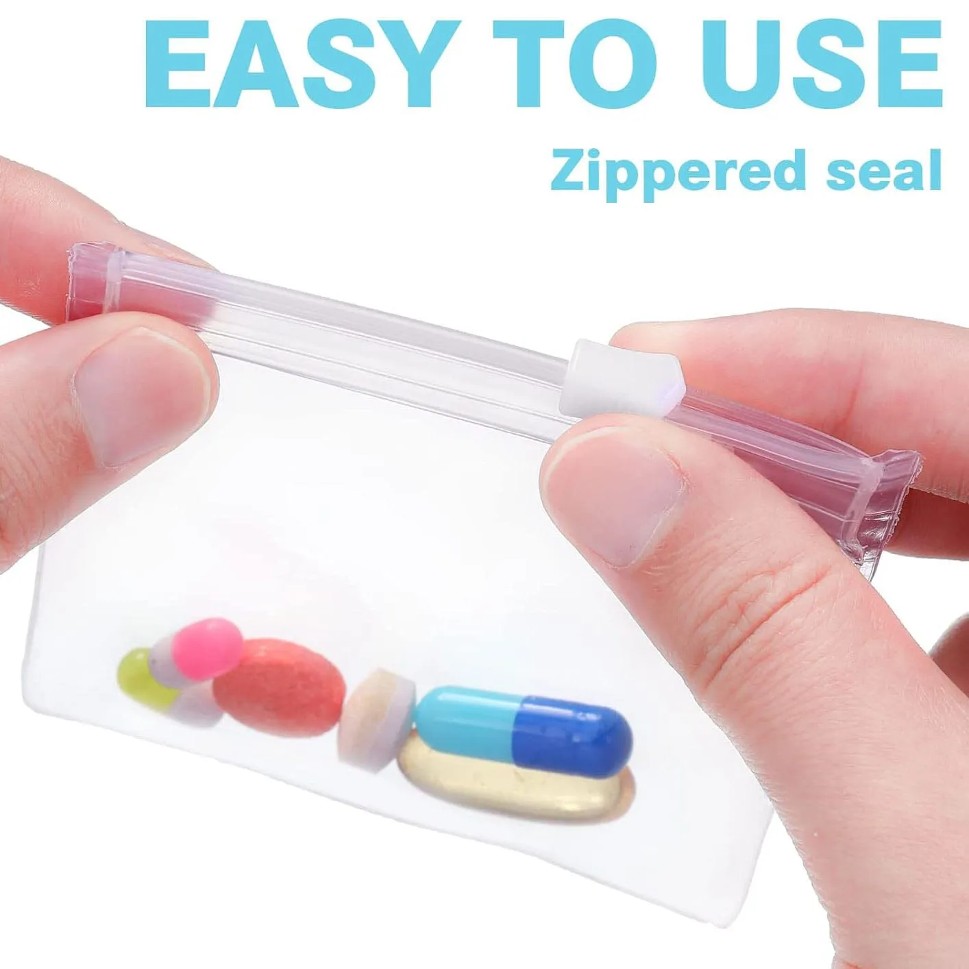 24-Piece: Zippered Pill Pouch Bags