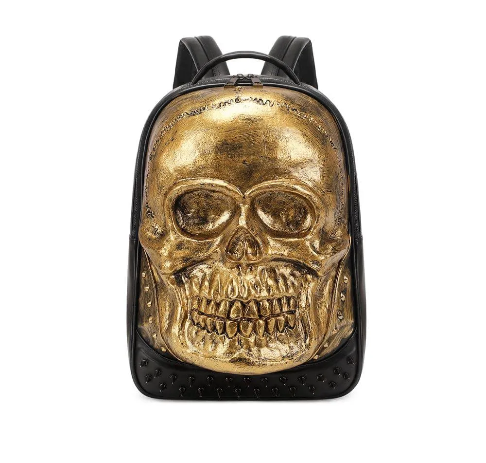 3D Bags Fashion Smile Studded Skull Backpack