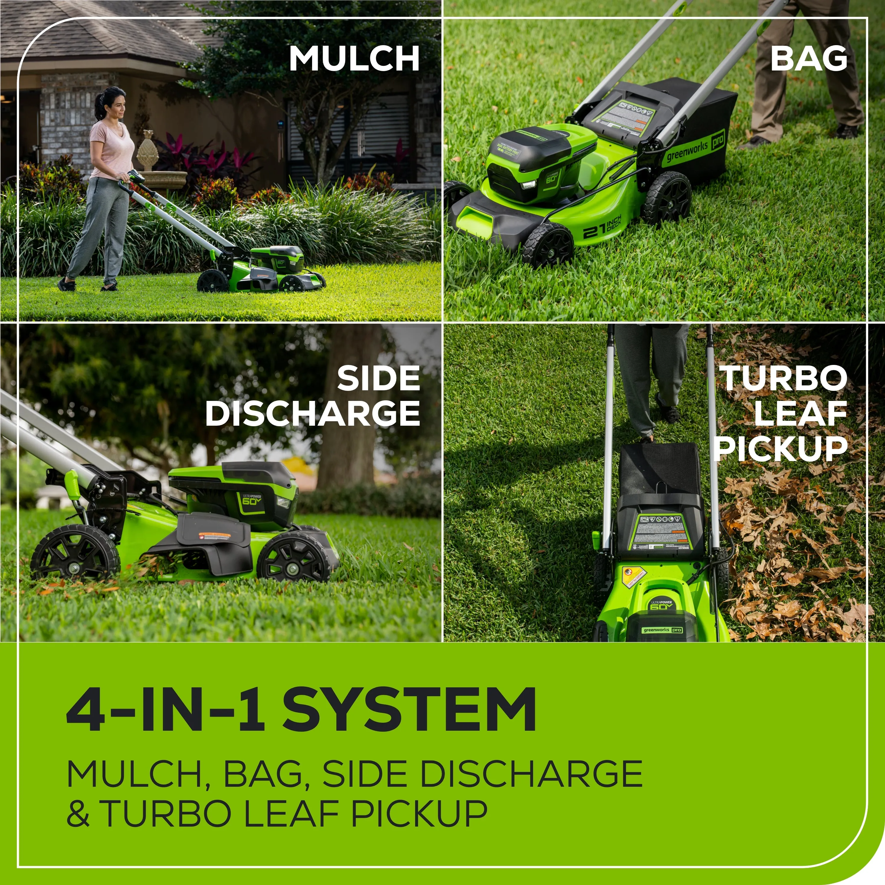 60V 21" Cordless Battery Self-Propelled Lawn Mower w/ Two (2) 4.0Ah Batteries & Dual Port Charger