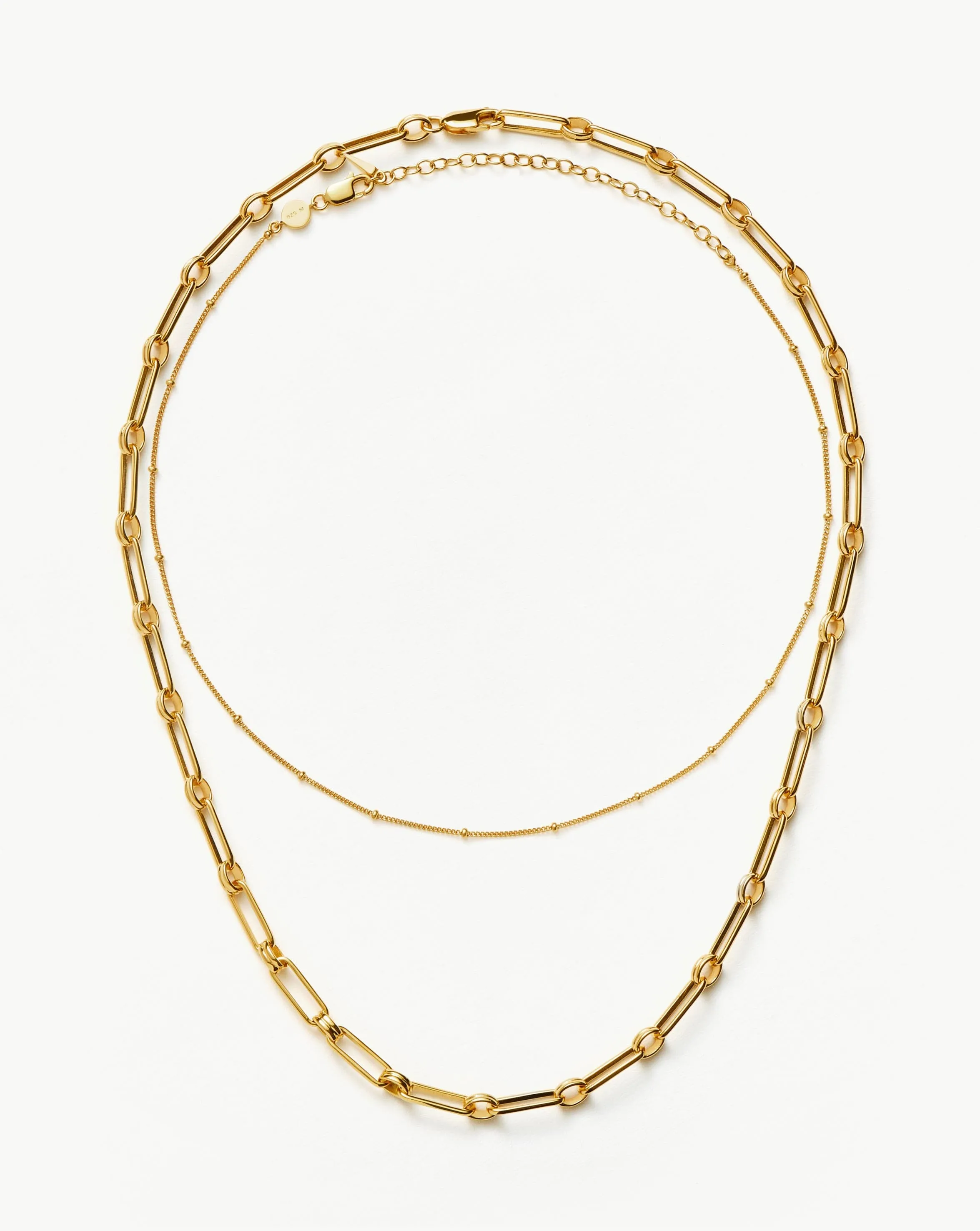 Aegis Chain Choker Necklace Set | 18k Gold Vermeil