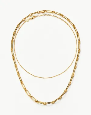 Aegis Chain Choker Necklace Set | 18k Gold Vermeil