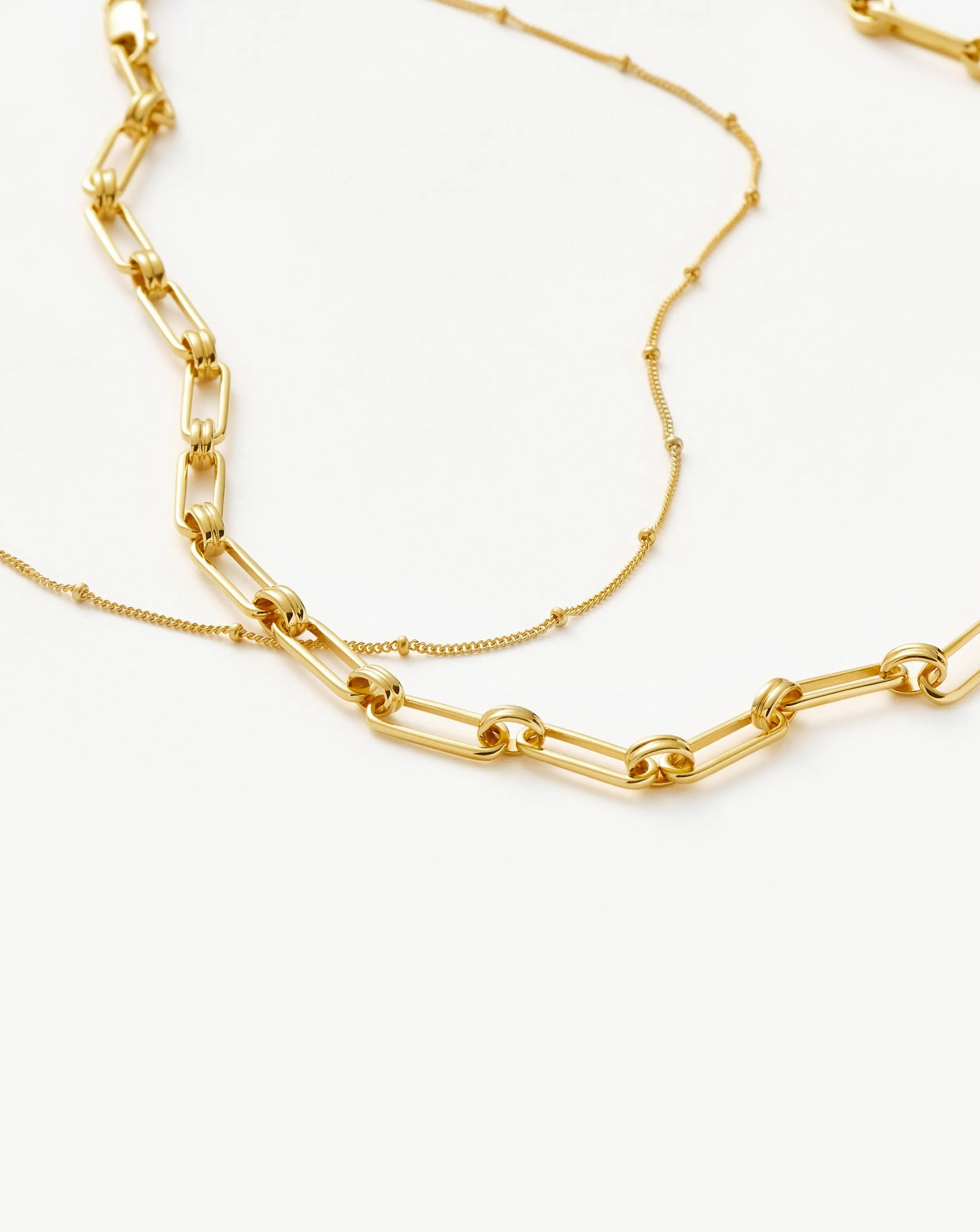 Aegis Chain Choker Necklace Set | 18k Gold Vermeil