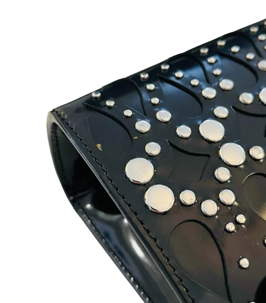 Alaia Studded Leather Clutch Bag