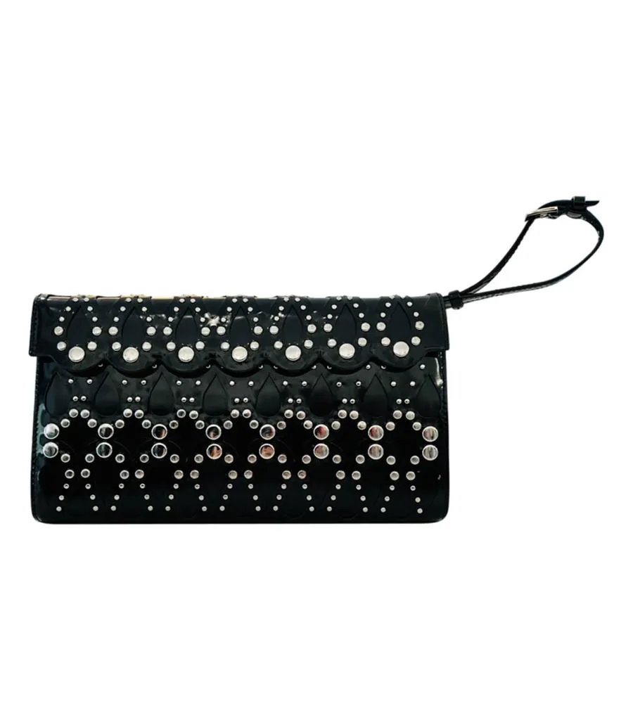 Alaia Studded Leather Clutch Bag