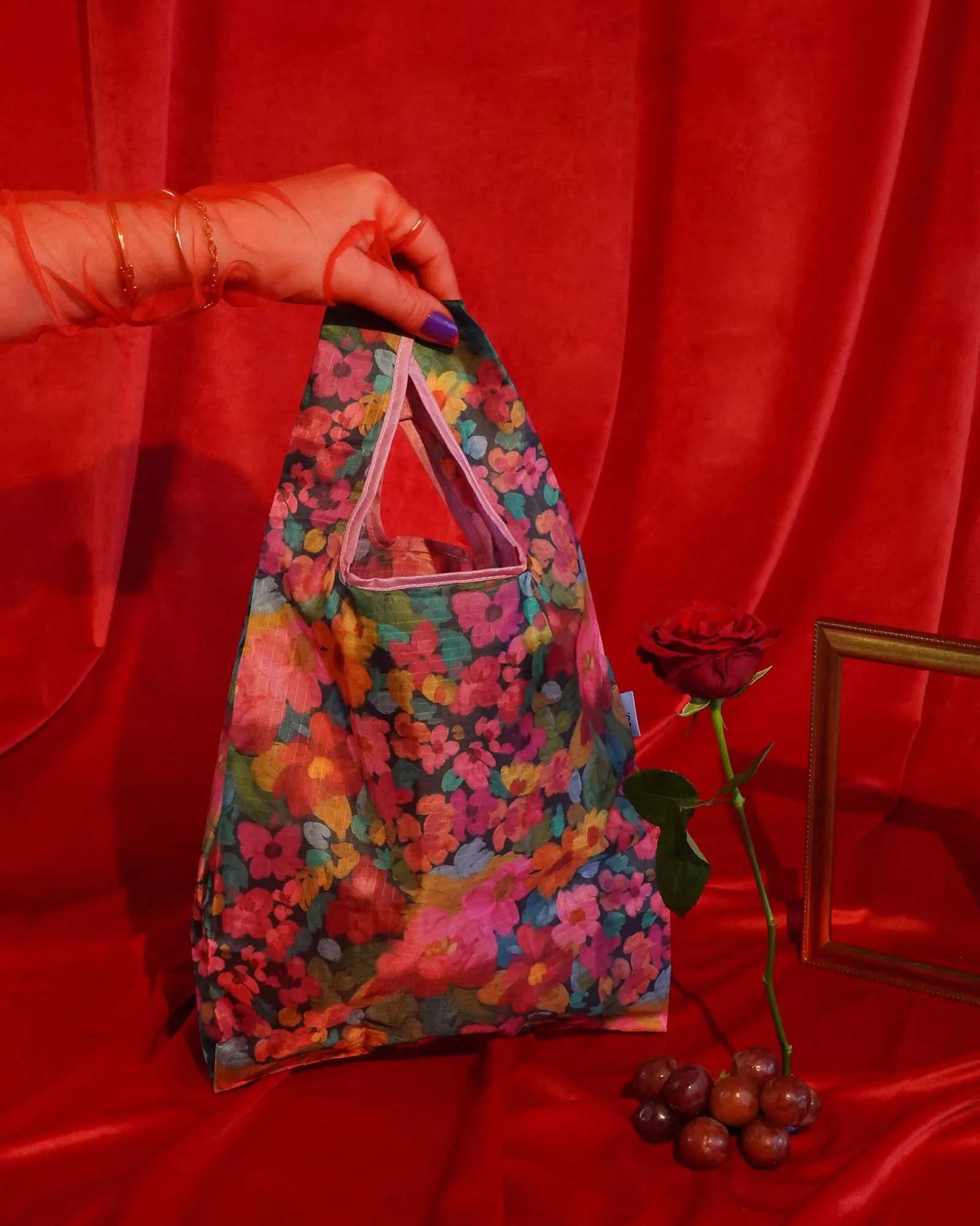 Amongst the Flowers Small Reusable Shopping Bag