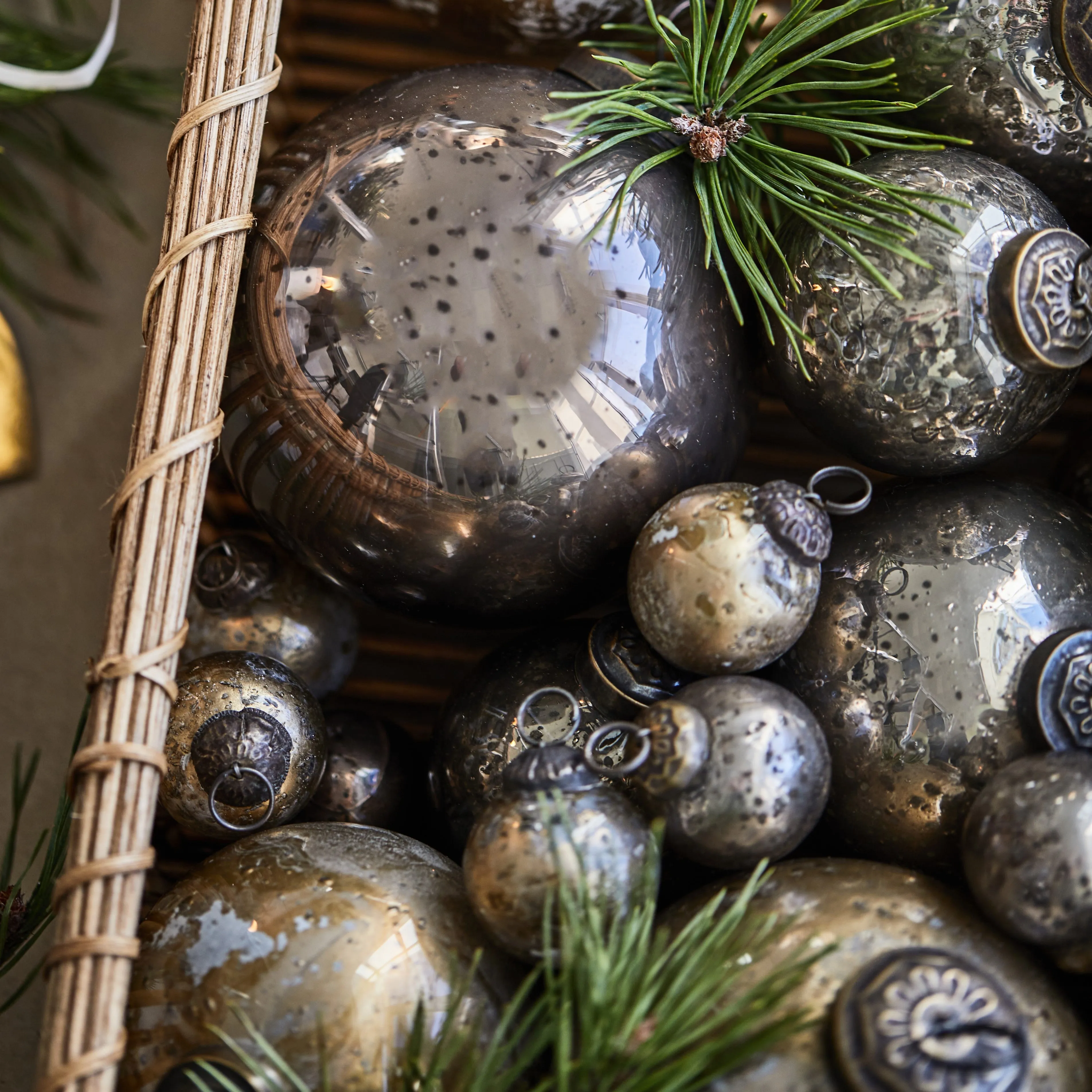 Bag of Mini Glass Baubles - Various Colours