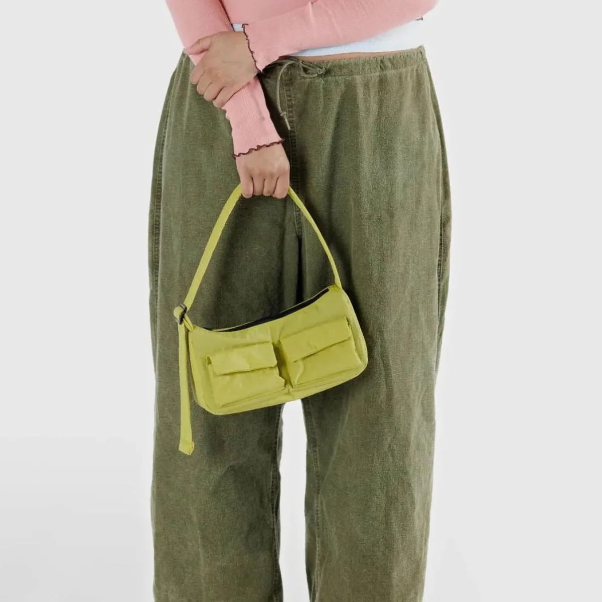 Baggu Cargo Shoulder Bag in Lemongrass