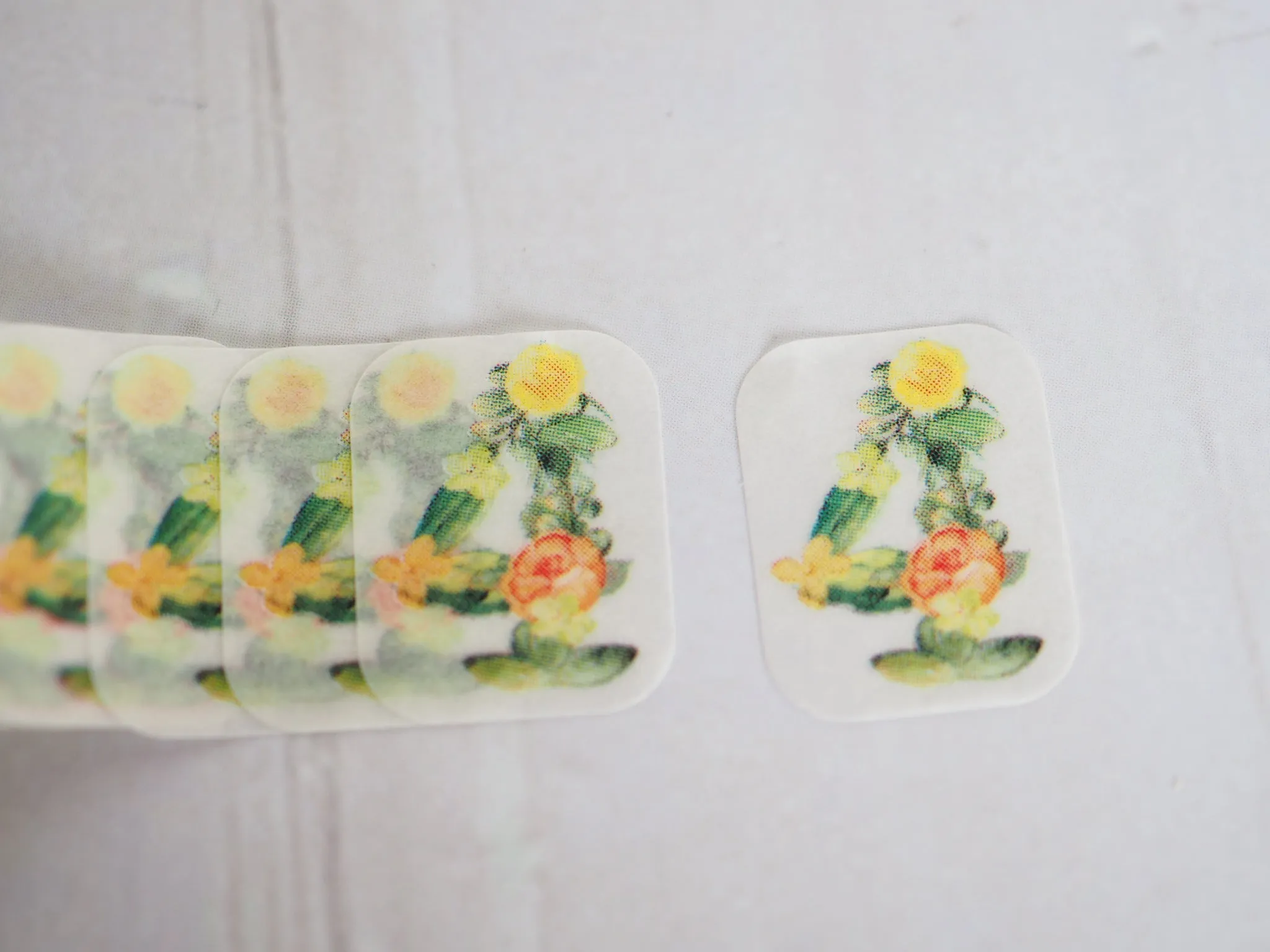 Bande Flower Number 4 Mini Washi Roll Sticker