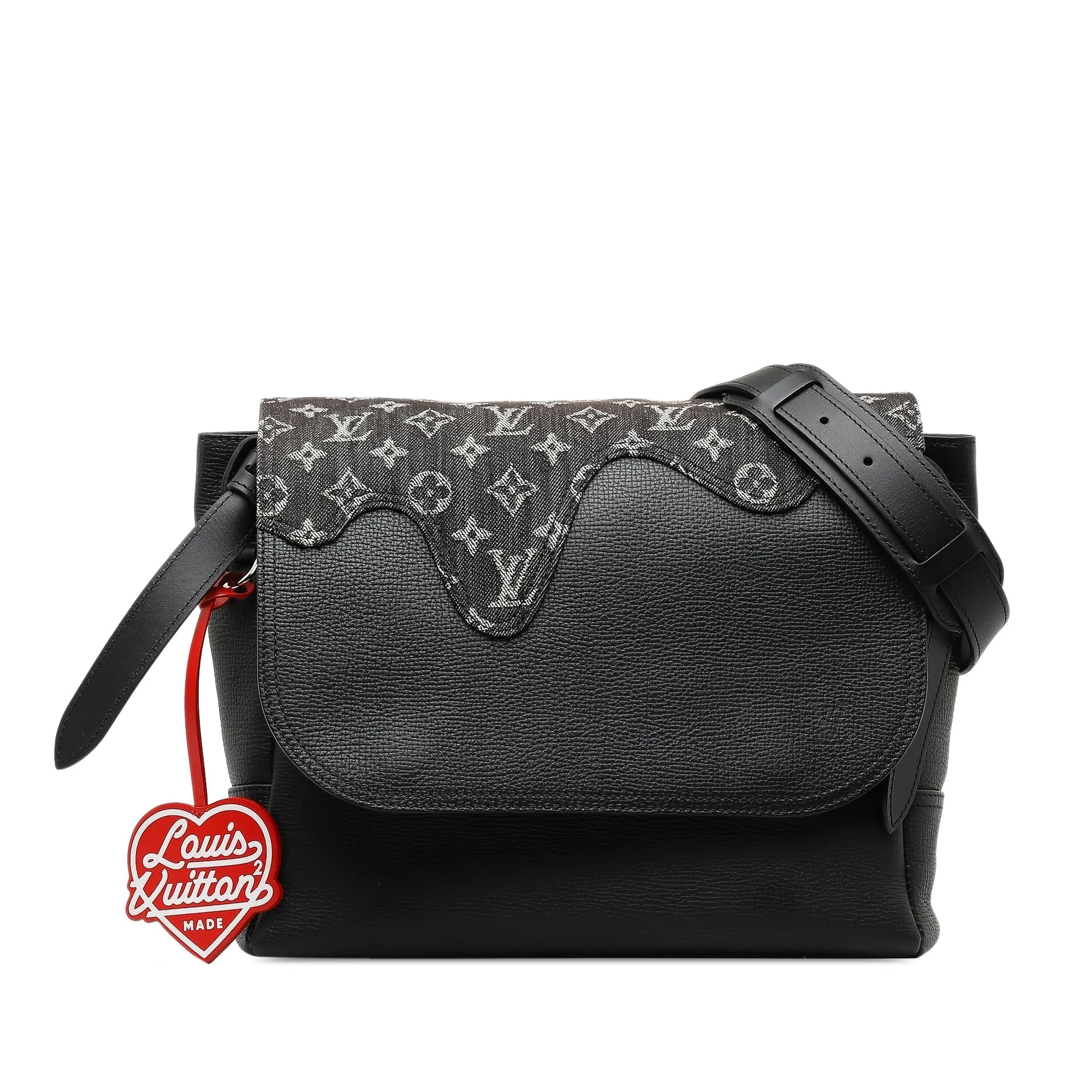 Black Louis Vuitton x Nigo Besace Tokyo Monogram Denim Taurillon Messenger Bag