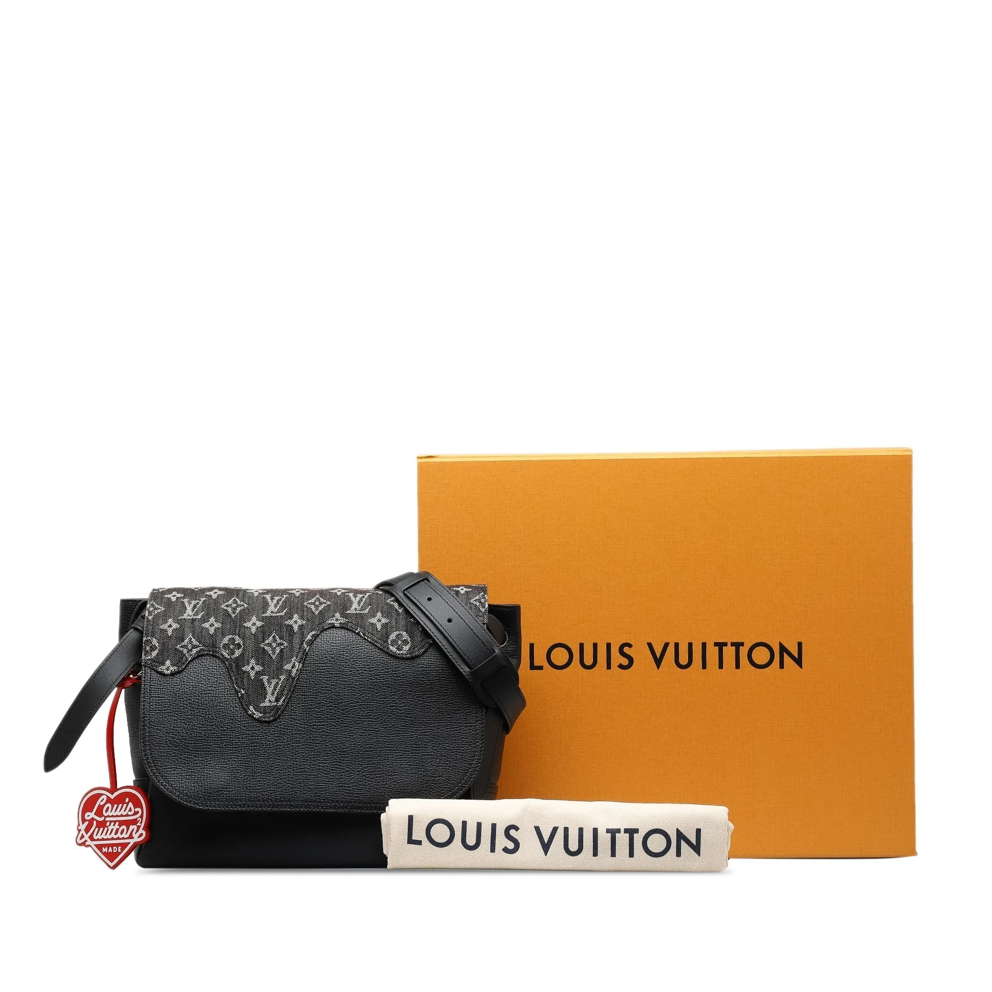 Black Louis Vuitton x Nigo Besace Tokyo Monogram Denim Taurillon Messenger Bag