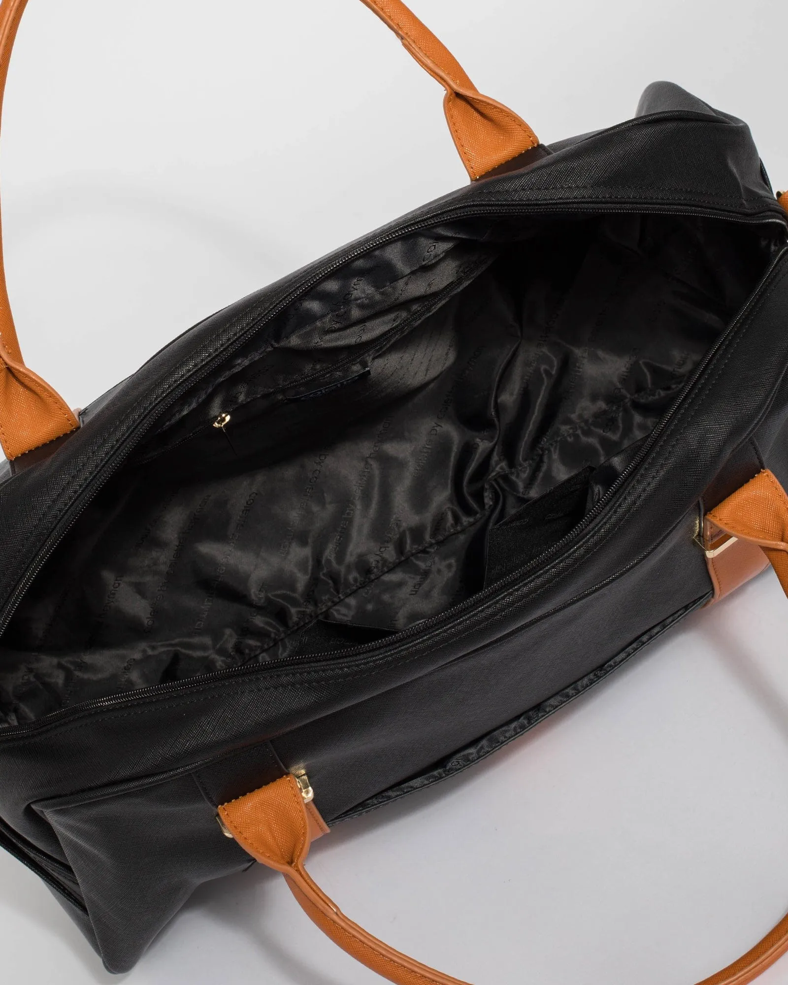 Black Mono Weekender Bag