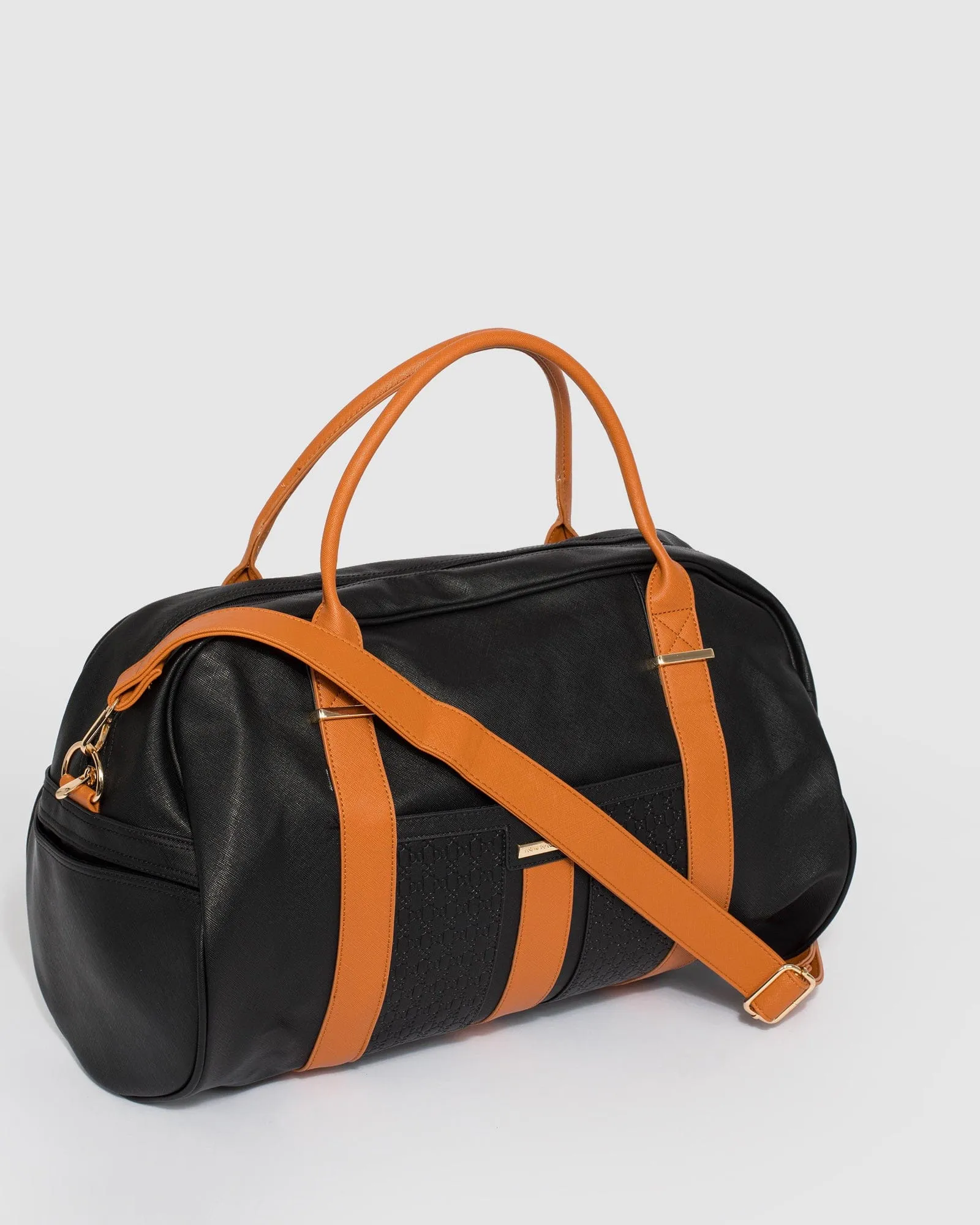 Black Mono Weekender Bag