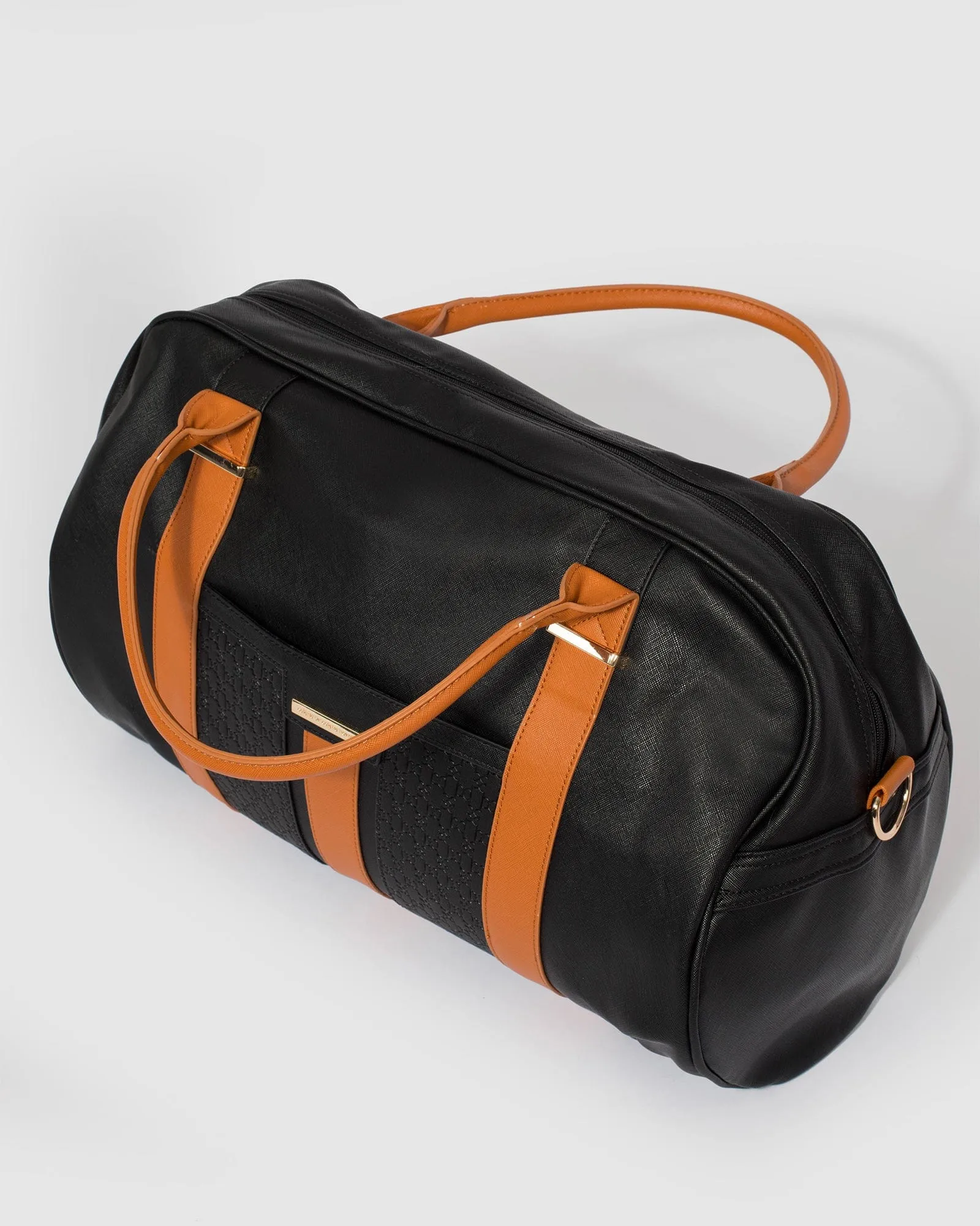 Black Mono Weekender Bag