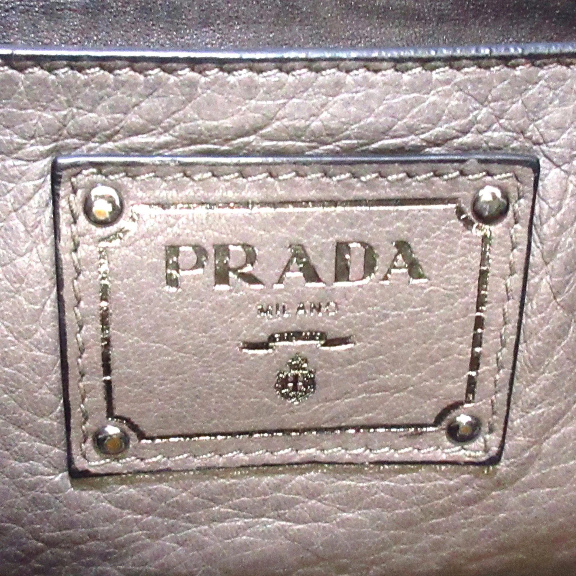 Black Prada Glace Calf Zippers Tote Bag