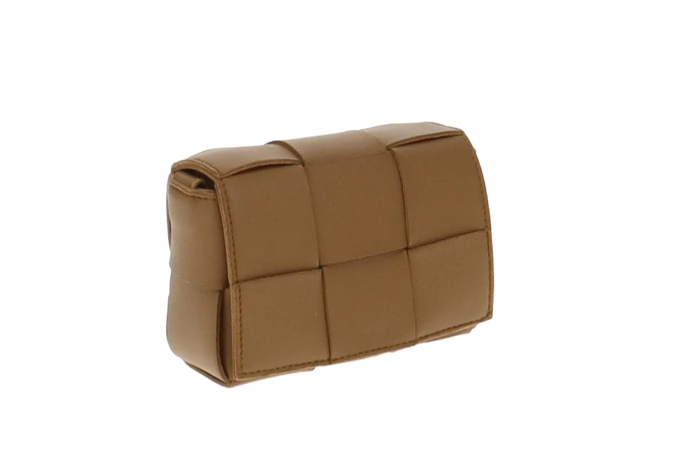 Bottega Veneta Caramel Mini Intreccio Leather Candy Cassette