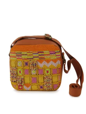 Brown Beady Life Sling Bag