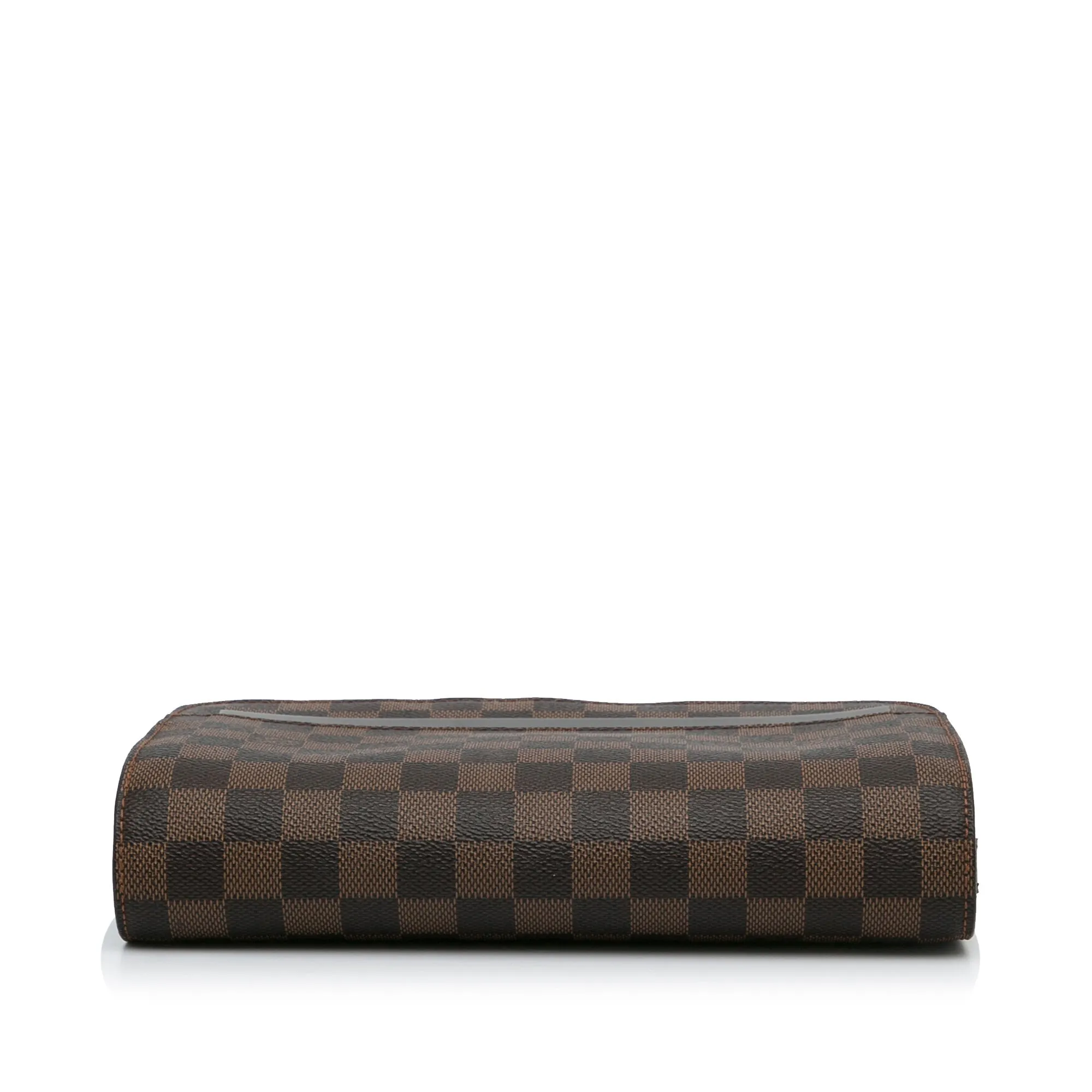 Brown Louis Vuitton Damier Ebene Saint Louis Pochette Clutch Bag