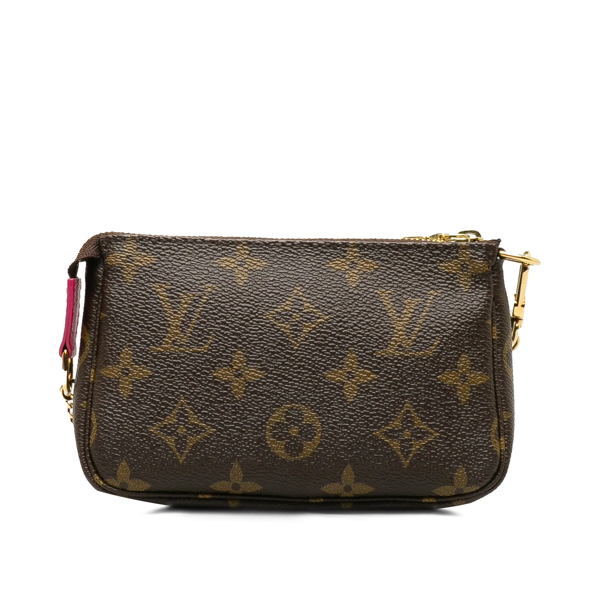 Brown Louis Vuitton Monogram Bears on Skis Christmas Animation Mini Pochette Accessories Shoulder Bag