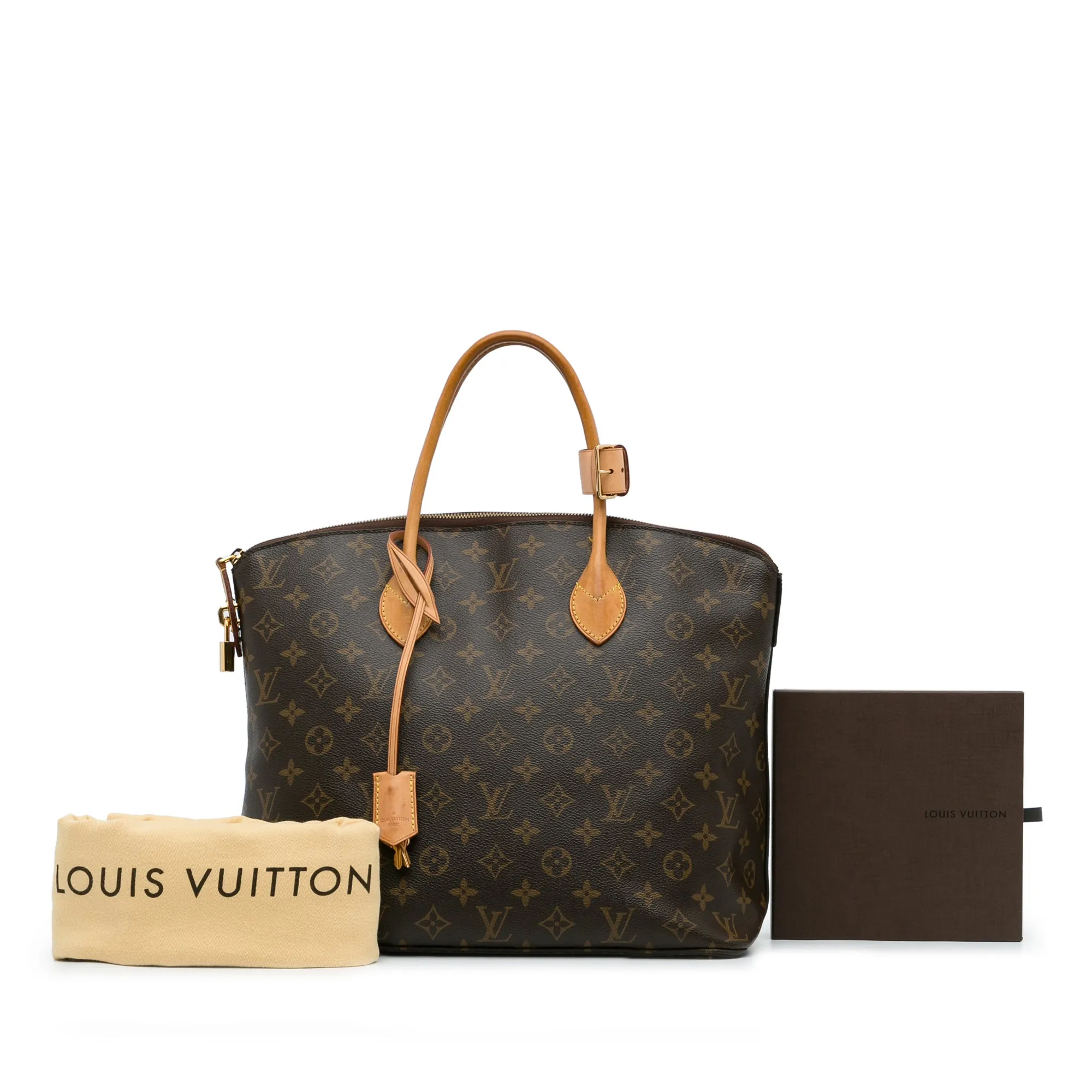 Brown Louis Vuitton Monogram Lockit MM Tote Bag