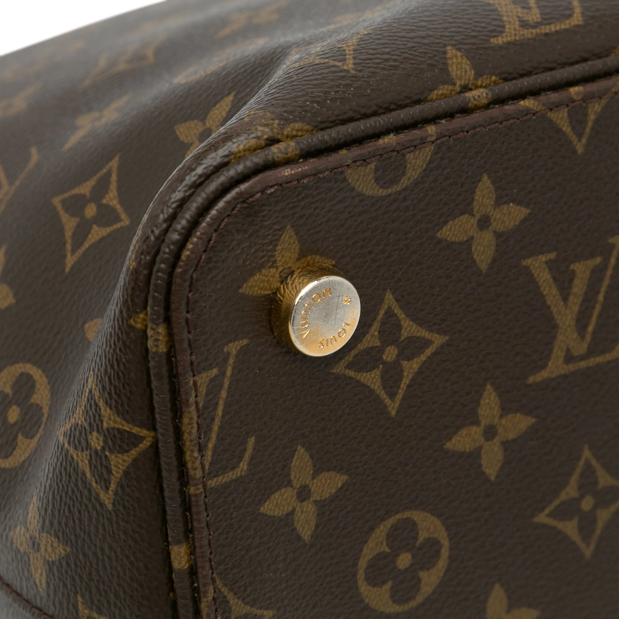 Brown Louis Vuitton Monogram Lockit MM Tote Bag