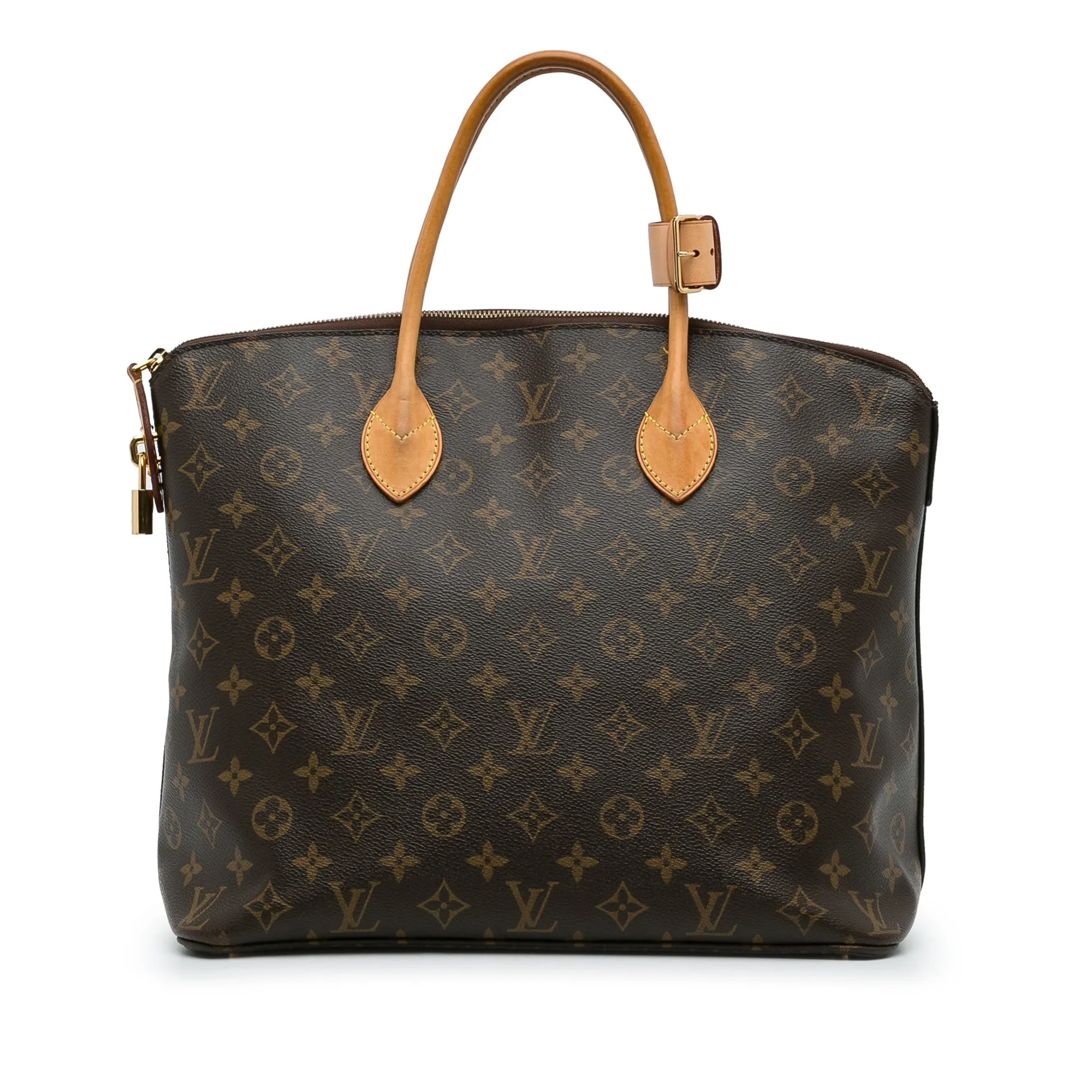 Brown Louis Vuitton Monogram Lockit MM Tote Bag