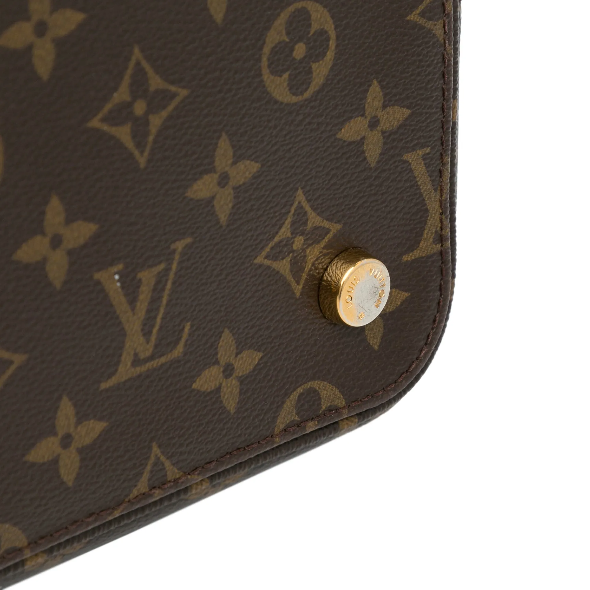 Brown Louis Vuitton Monogram Lockit MM Tote Bag