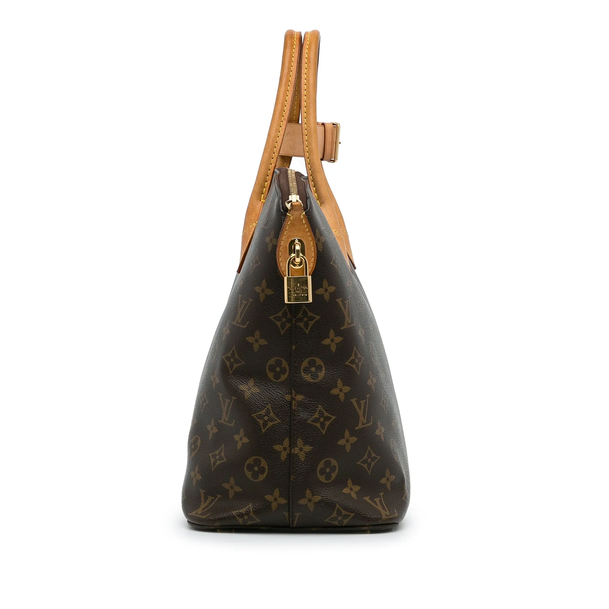 Brown Louis Vuitton Monogram Lockit MM Tote Bag