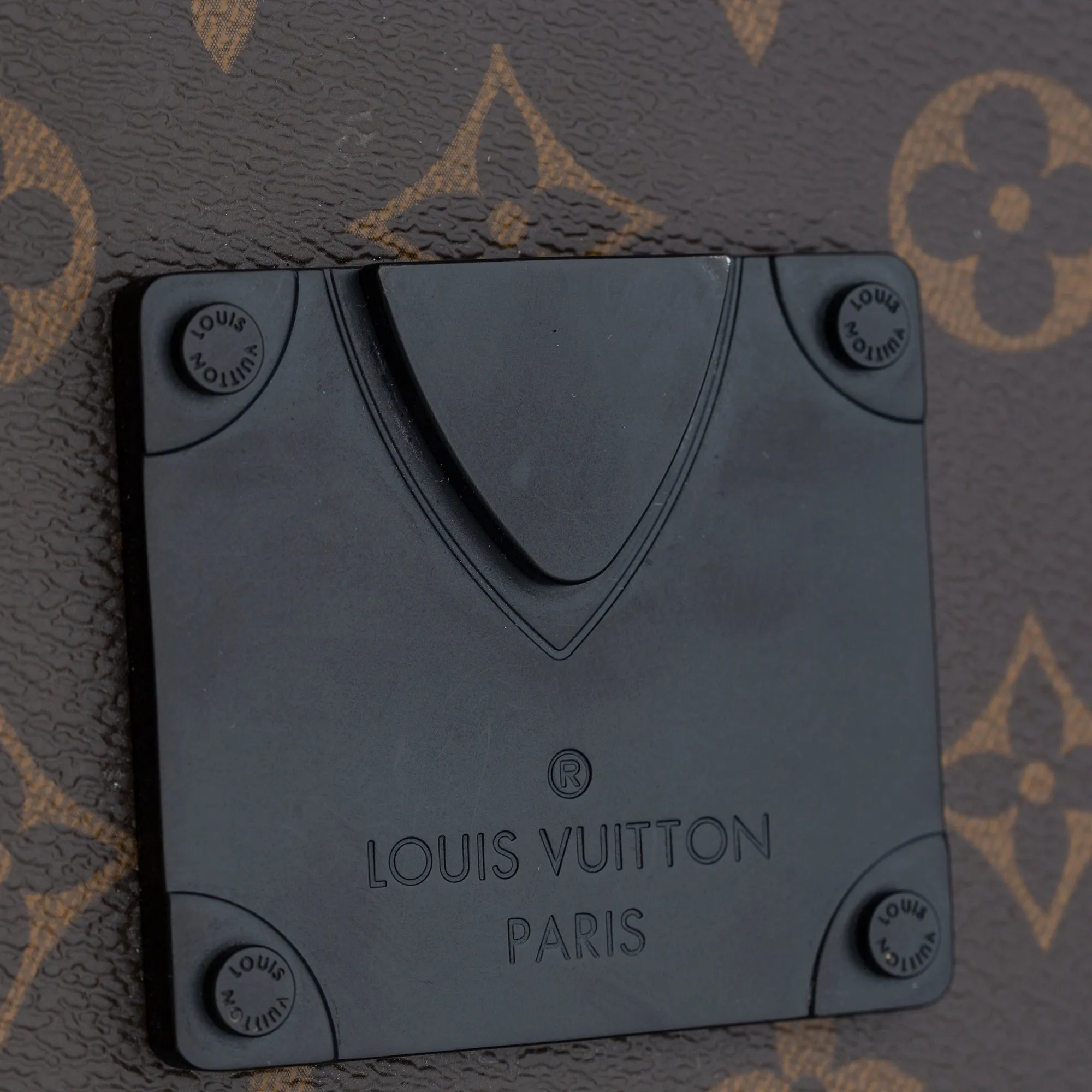 Brown Louis Vuitton Monogram Macassar S Lock A4 Pouch Clutch Bag