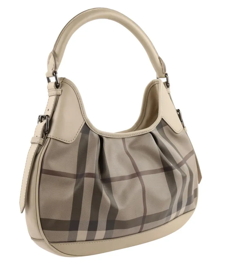 Burberry Brooklyn Beige Pvc Hobo Bag