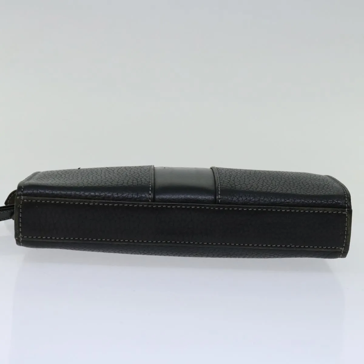 BURBERRY Clutch Bag Leather Black  bs13248