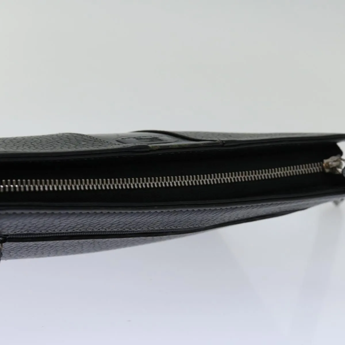 BURBERRY Clutch Bag Leather Black  bs13248