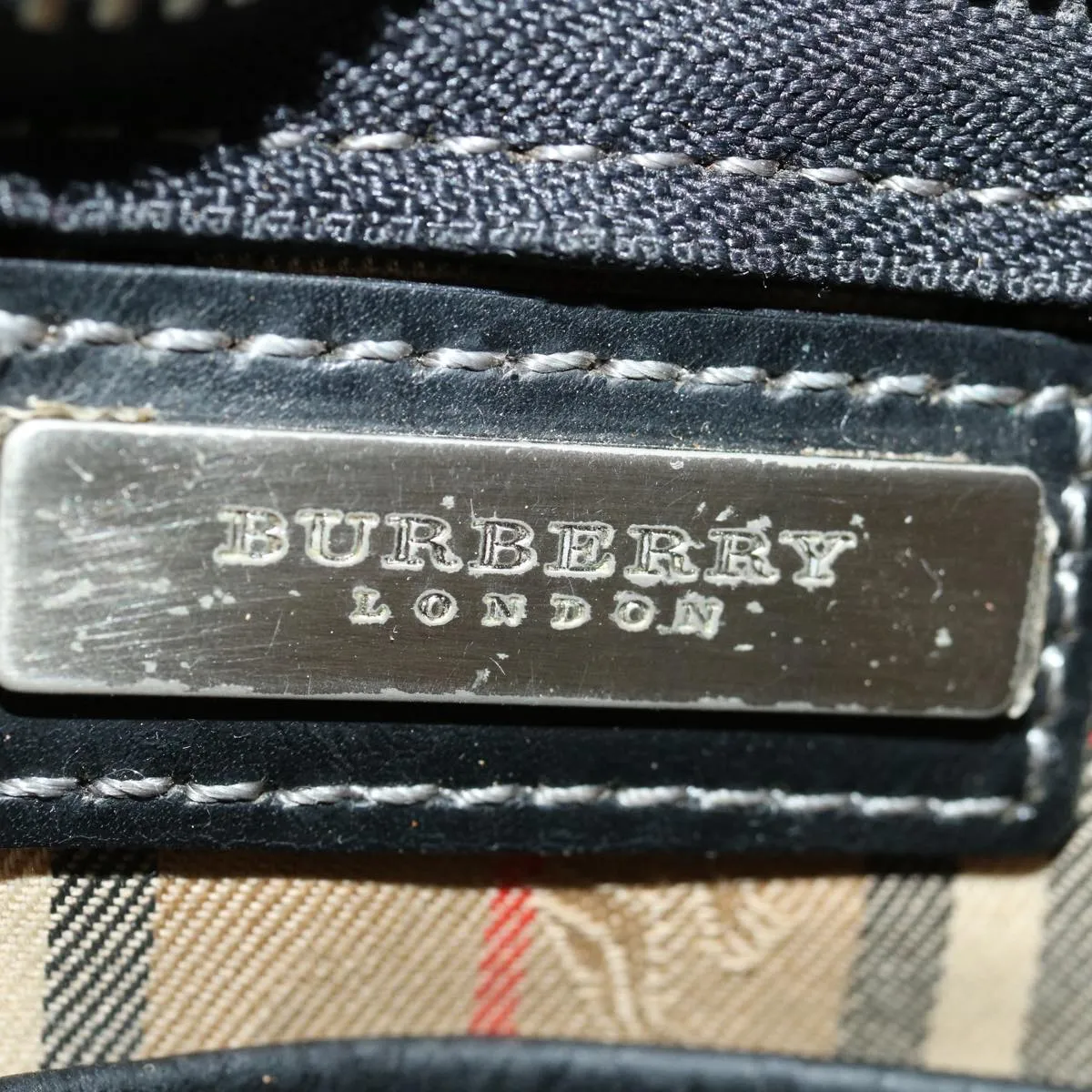 BURBERRY Clutch Bag Leather Black  bs13248