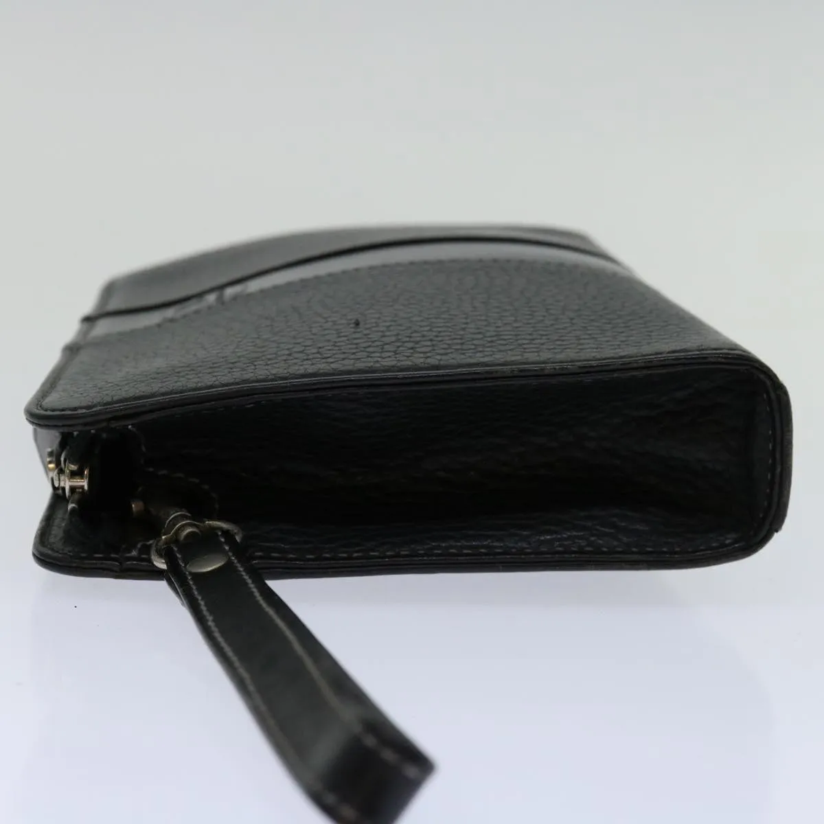 BURBERRY Clutch Bag Leather Black  bs13248