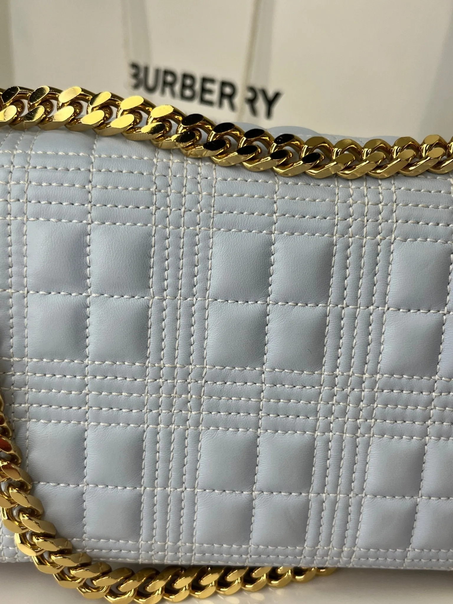 Burberry Lola Bag - Blue/Beige