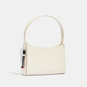 Burn Shoulder Bag in White Croc