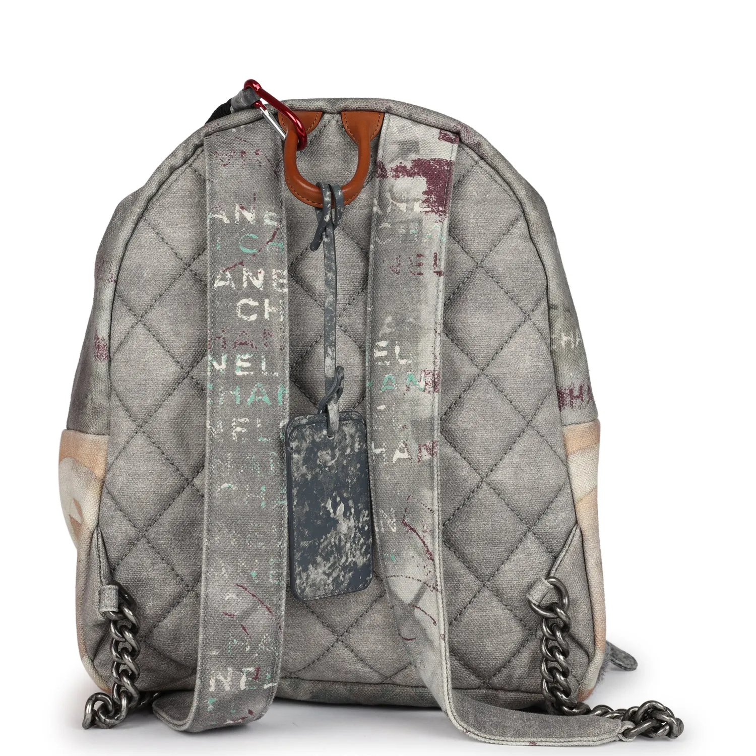 Chanel Graffiti Backpack Grey Multicolored Canvas Silver Hardware - Payment 1