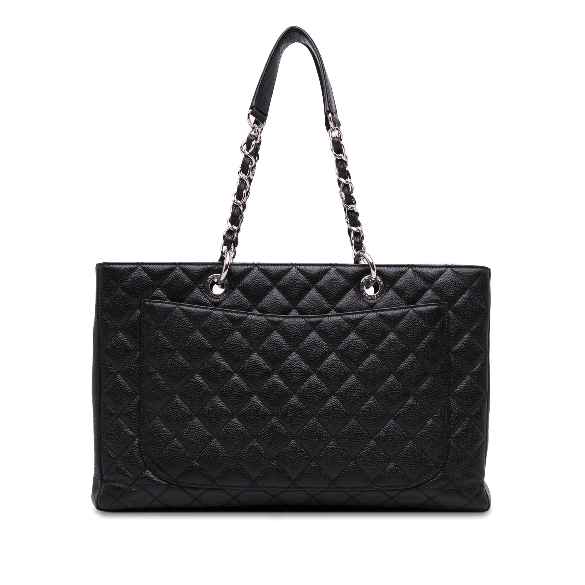 Chanel GST Black Caviar Silver