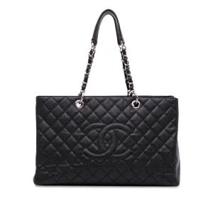 Chanel GST Black Caviar Silver