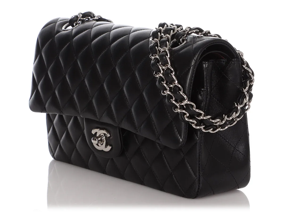 Chanel Medium/Large Black Quilted Lambskin Classic Double Flap