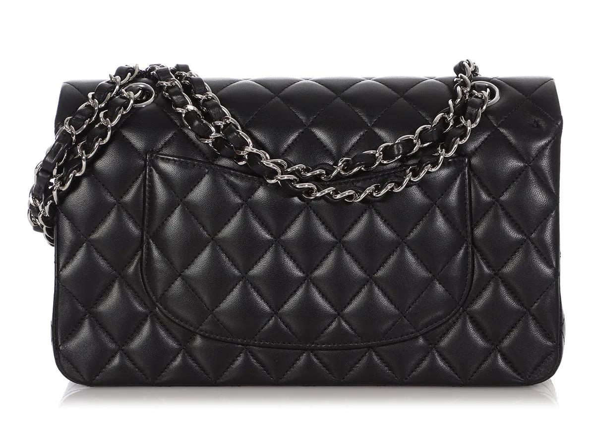 Chanel Medium/Large Black Quilted Lambskin Classic Double Flap