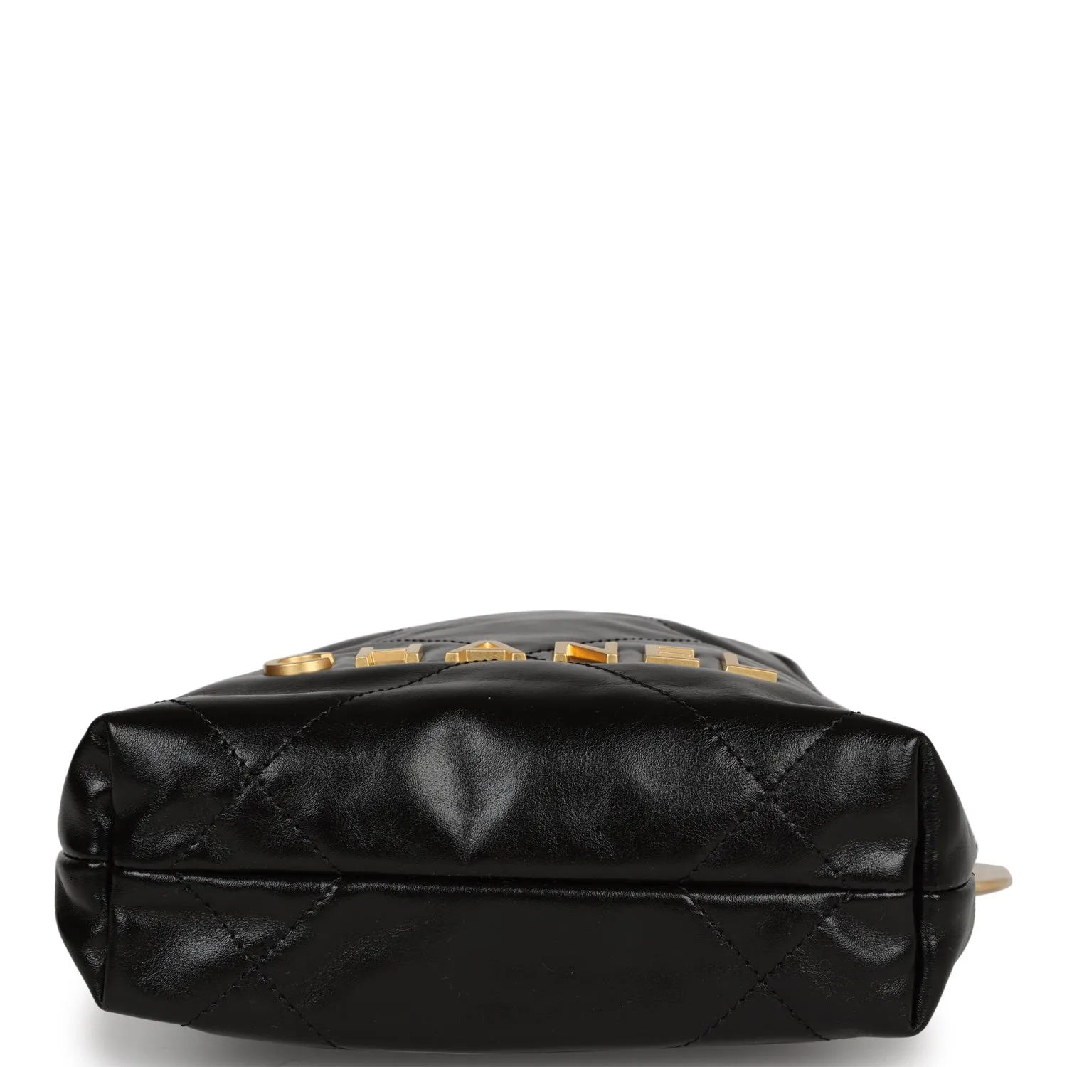 Chanel Mini 22 Bag Black Calfskin Gold Hardware