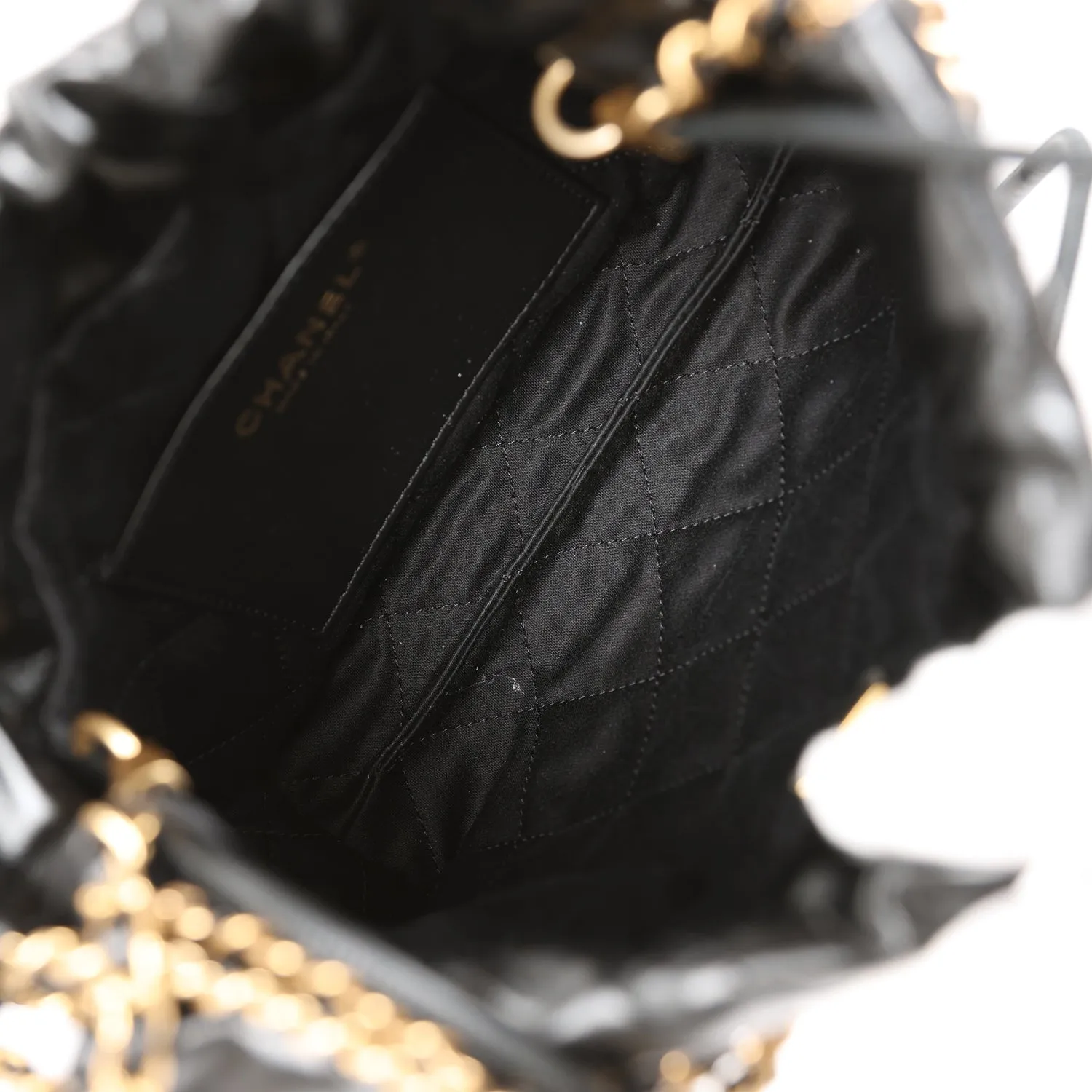 Chanel Mini 22 Bag Black Calfskin Gold Hardware