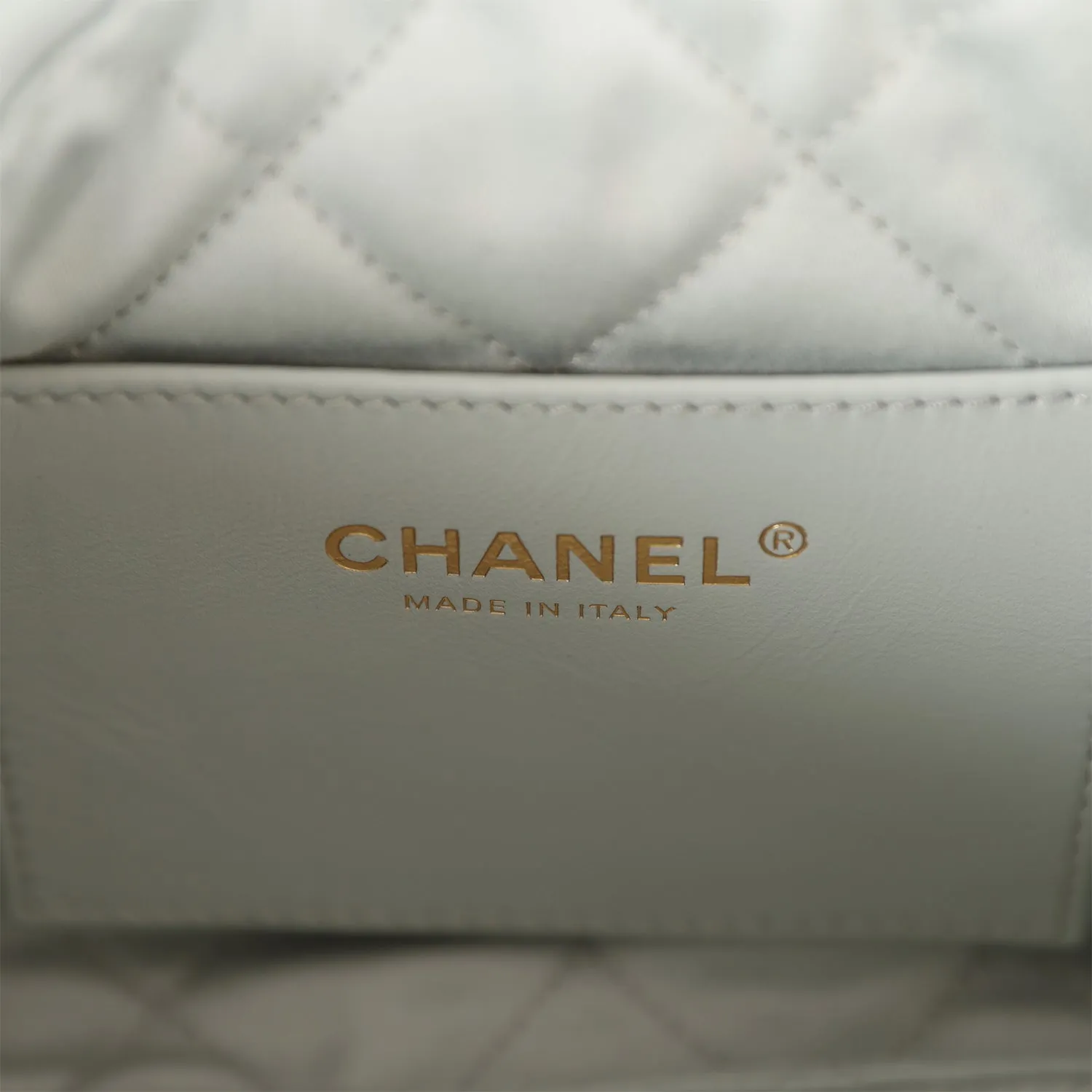 Chanel Mini 22 Bag Light Blue Calfskin Gold Hardware