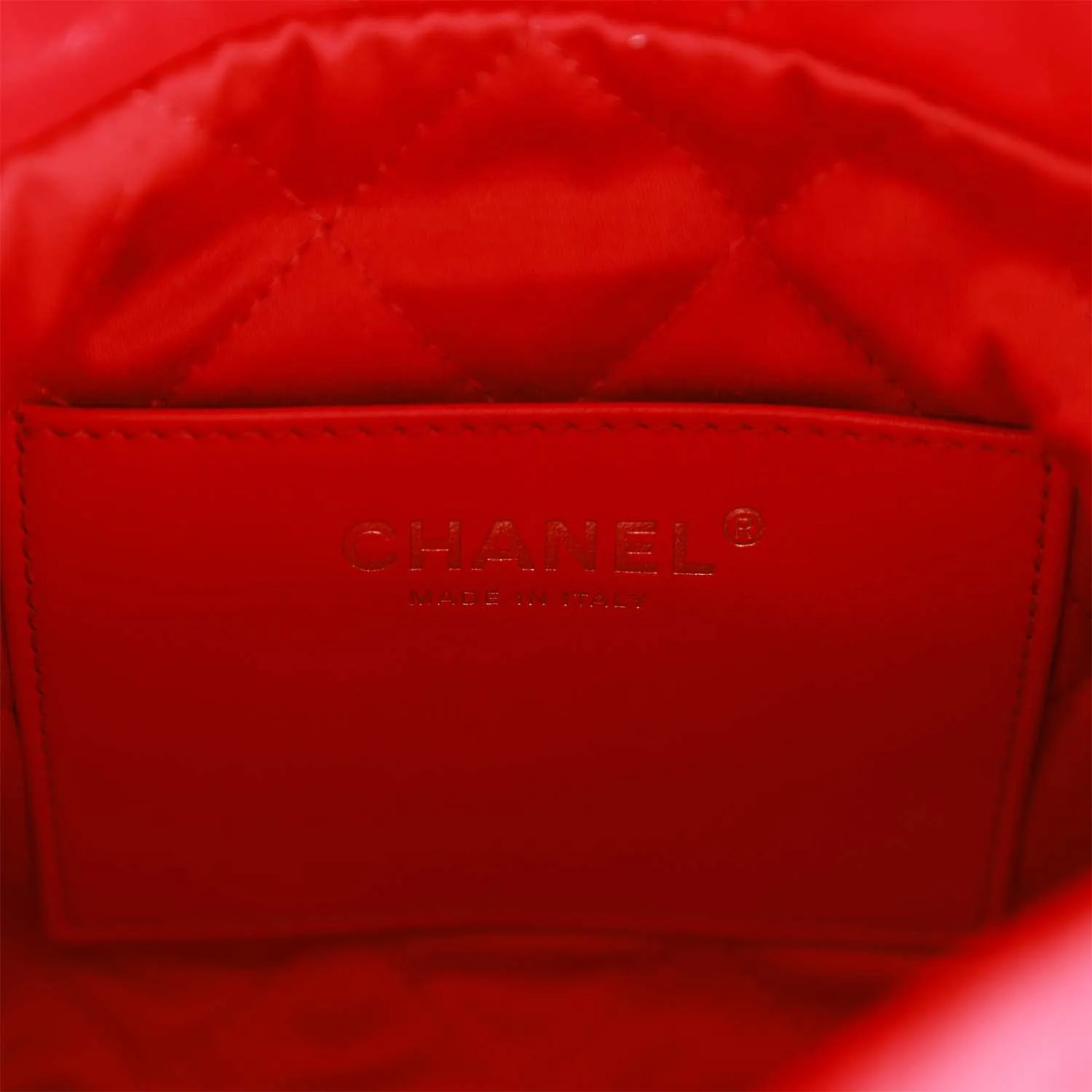 Chanel Mini 22 Bag Red Calfskin Gold Hardware