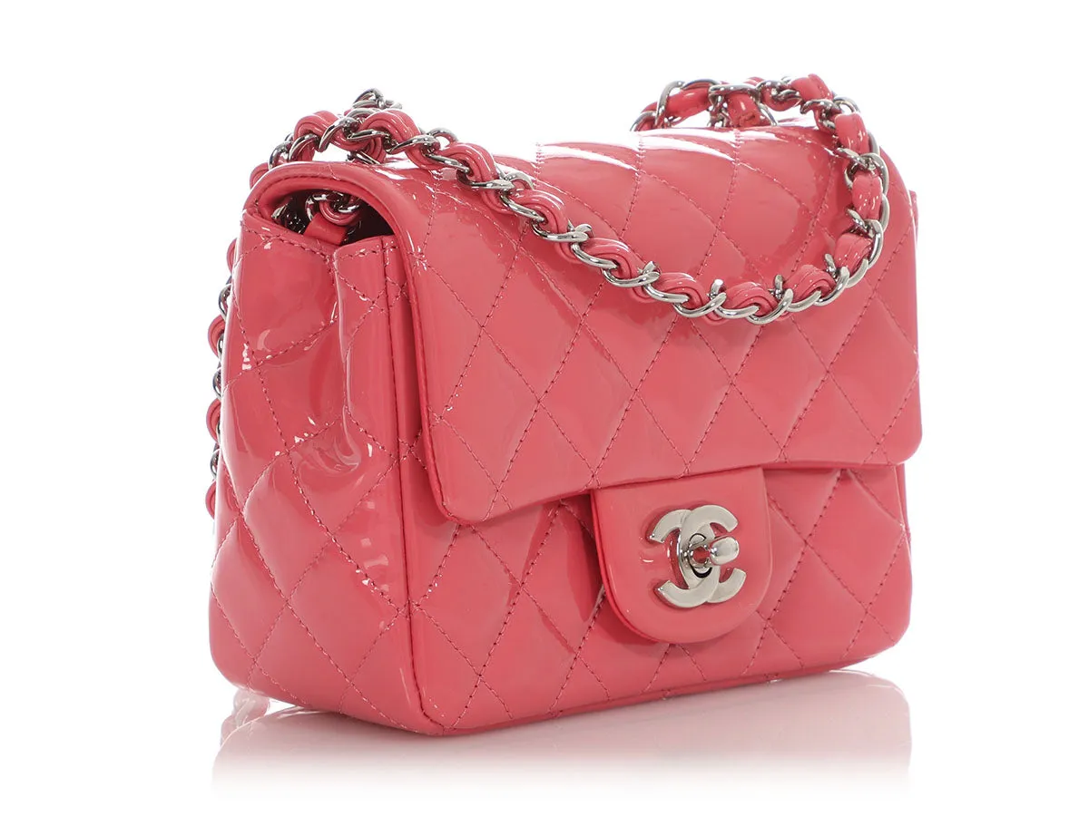 Chanel Mini Pink Puffy Quilted Patent Classic