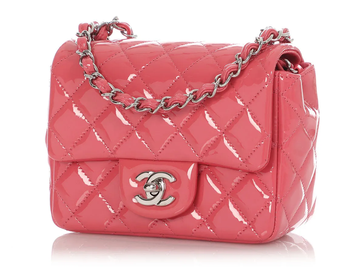 Chanel Mini Pink Puffy Quilted Patent Classic