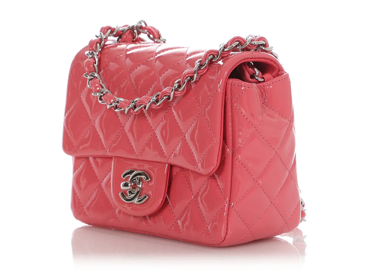 Chanel Mini Pink Puffy Quilted Patent Classic