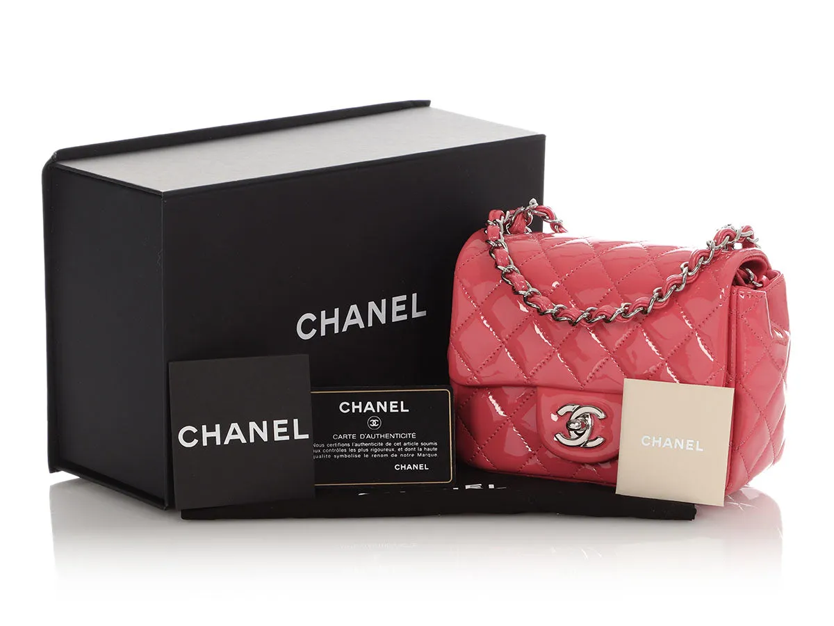 Chanel Mini Pink Puffy Quilted Patent Classic