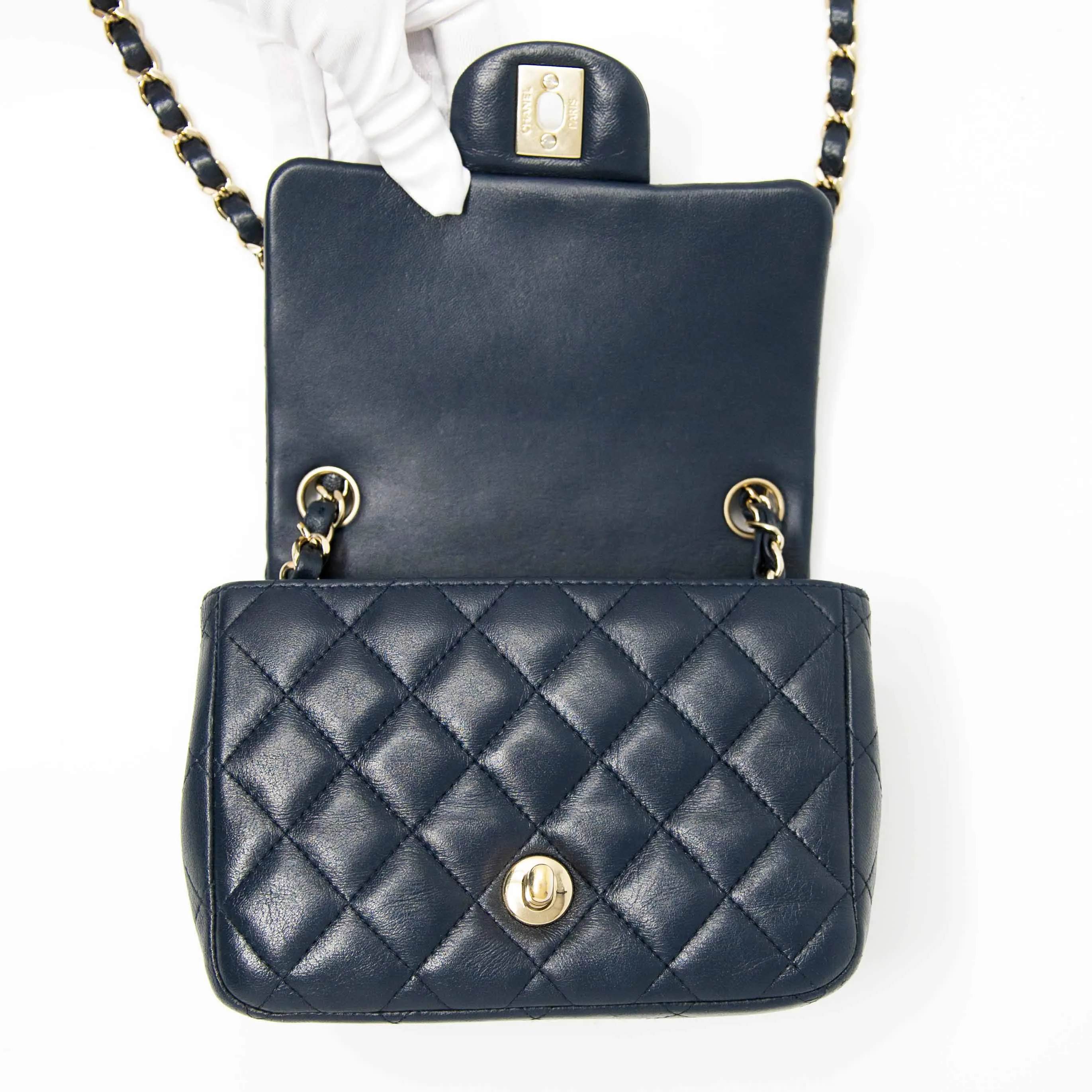 Chanel Navy Mini Square Flap